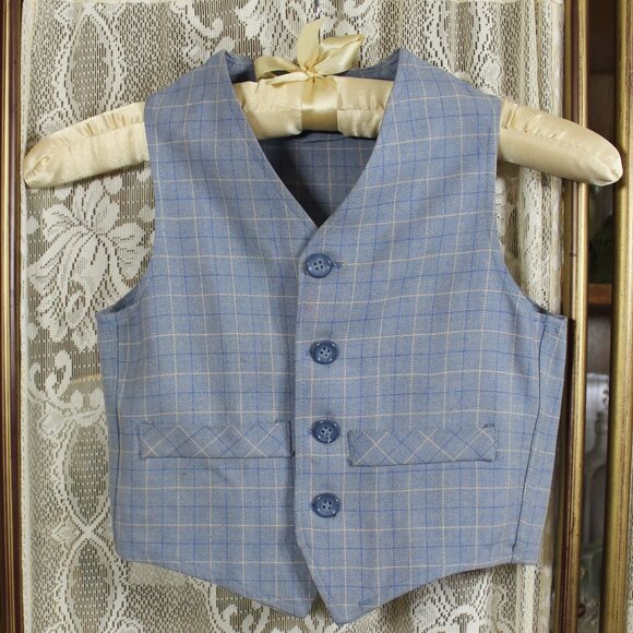 Vintage Small Boy's Suit Jacket and Vest Schneider's Famous Kiddiewear-PMST1F - Picture 2 of 6